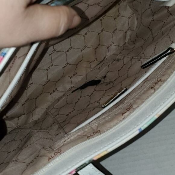 Aldo Floral Shoulder Bag Handbag Purse Satchel Vegan Leather WOMEN'S WOMAN'S - Picture 12 of 16